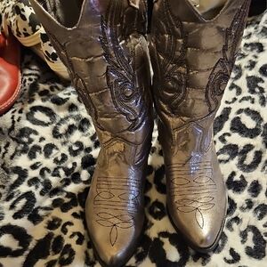 Coconuts by Matisse Metallic Embroidered Heeled Boots